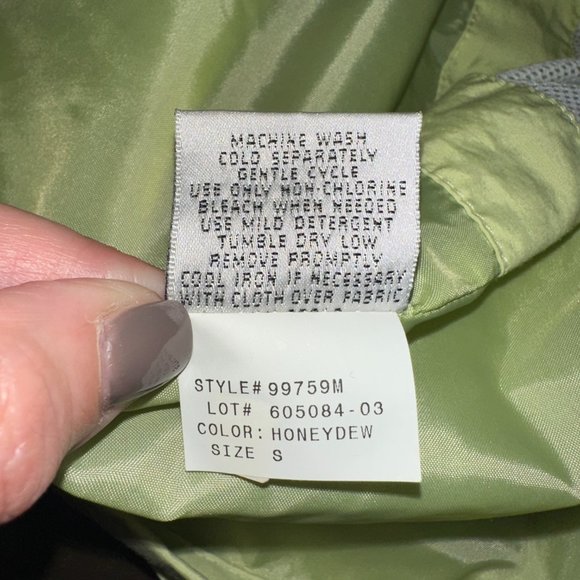 Women's Larry Levine‎ Honeydew Windbreaker Jacket Size Small - Picture 5 of 7